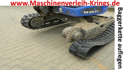 ketten bagger fahrwerk auflegen reparieren richten aufziehen